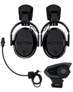 Notch Hook Ups Hearing Protection with SENA 33i Mesh and Bluetooth Communication