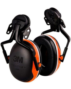 3M Peltor X4P5E Orange Helmet Mounted Earmuffs