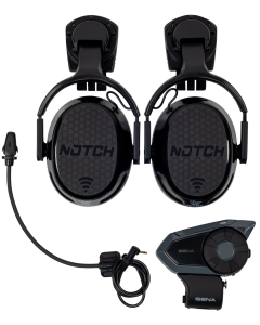Notch Hook Ups Hearing Protection with SENA 33i Mesh and Bluetooth Communication
