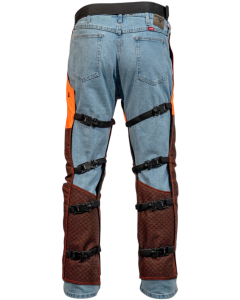 Arbortec Full Wrap Orange Chainsaw Chaps with Fidlock Buckles