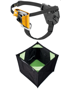 Petzl Pantin CLICK Right Foot Ascender with FREE Folding Throw Line Cube