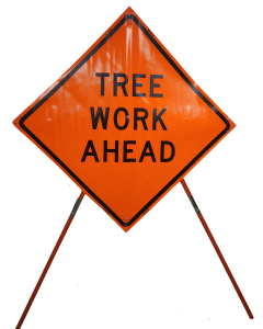 Dicke Tree Work Ahead Sign with Economy Stand