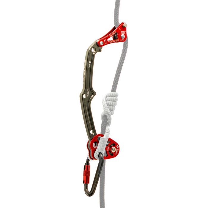 ISC Squirrel Tether Kit, Aluminium, grey, with PHLOTICH-Squirrel Pulley,  red (Bearings)